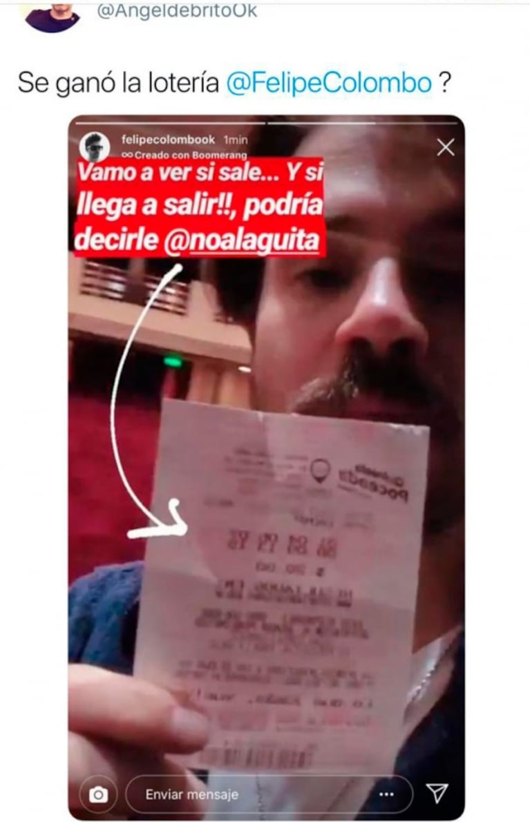 La curiosa "práctica" de Felipe Colombo para su nuevo personaje: comenzó a... ¡jugar a la lotería!