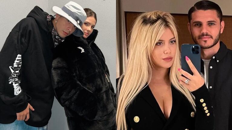 La declaración de amor a China Suárez a Rusherking en medio del escándalo de Wanda Nara e Icardi (Fotos: Instagram y Web)