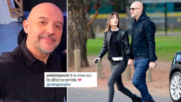 La declaración de amor del Pelado López a su novia: Si te miran así es difícil no ser feliz