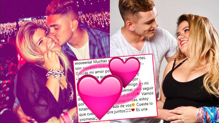 La dedicatoria de amor de Morena Rial, tras reconciliarse con Facundo Ambrosioni (Fotos: Instagram)