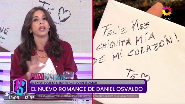 La dedicatoria de Daniel Osvaldo a su nueva novia.