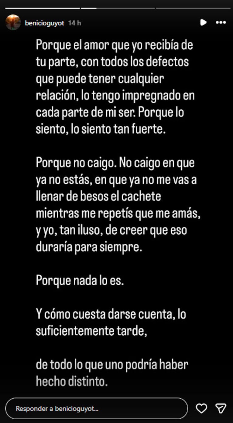 La desgarradora carta del hijo de Ernestina Pais a casi un mes de su trágica muerte (captura de Instagram)