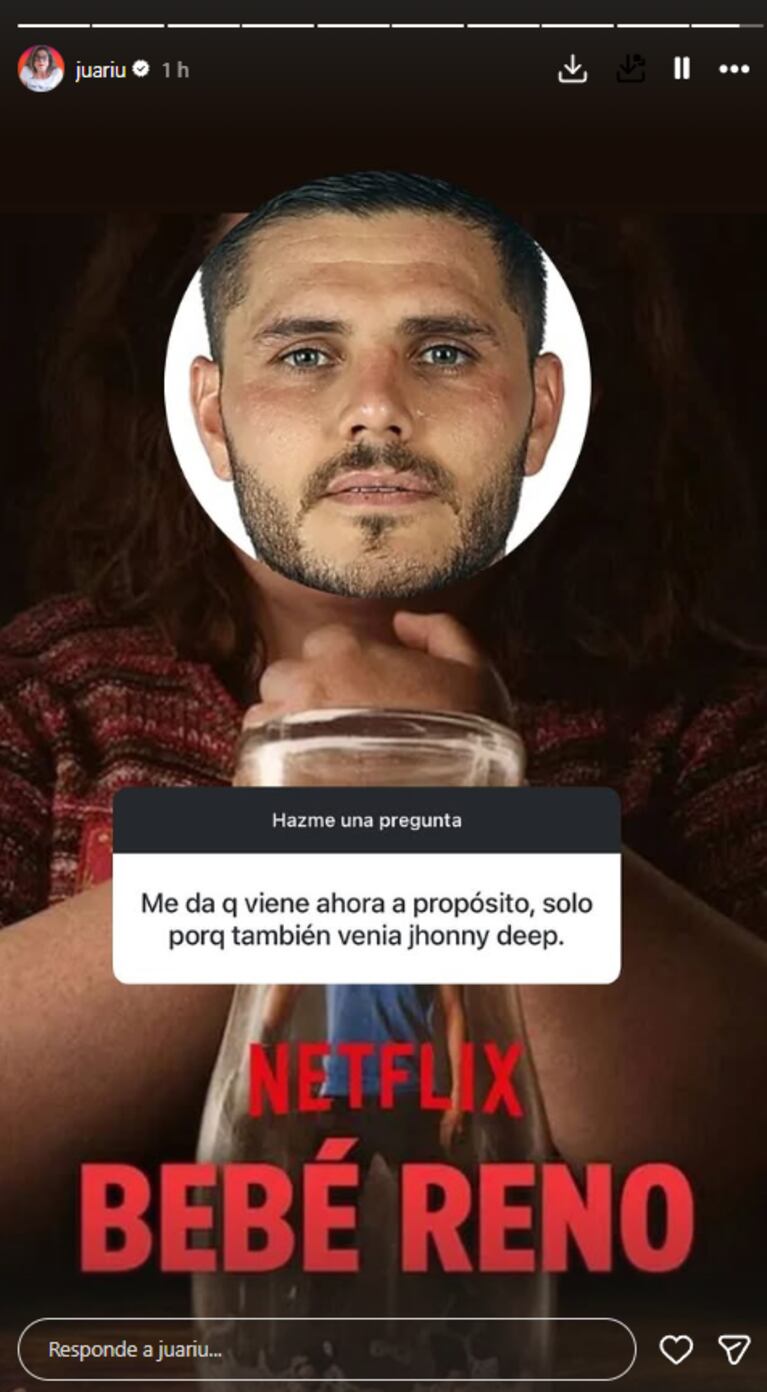 La desorbitante teoría de Juariu sobre por qué Mauro Icardi viene a la Argentina: “Bebé reno” | Créditos: Instagram @juariu