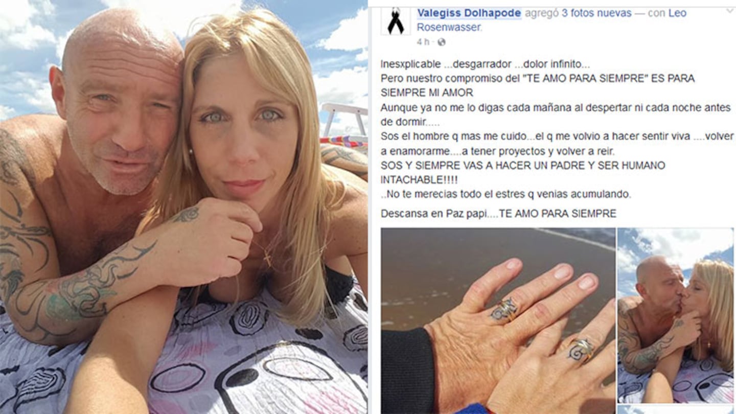 La despedida de Valeria, expareja de Leo Rosenwasser. (Fotos: Facebook)