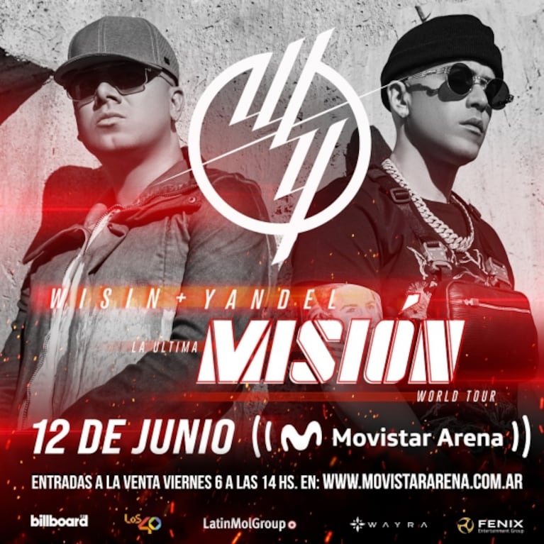 La despedida de Wisin & Yandel: cuándo es el show en Argentina y cómo comprar las entradas