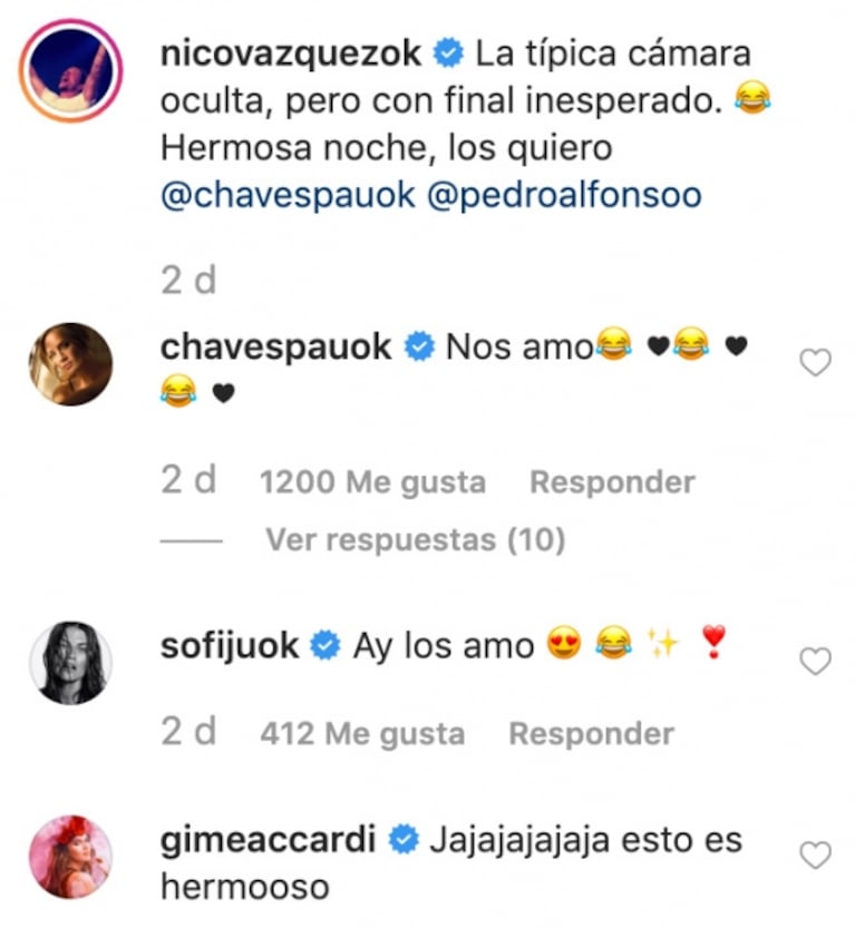 La divertida cámara oculta de Nico Vázquez a Gimena Accardi, Paula Chaves y Pedro Alfonso: "Final inesperado"