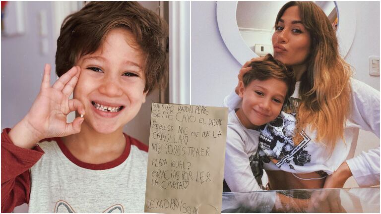 La divertida cartita de Momo al Ratón Pérez tras perder el diente que se le cayó (Fotos: Instagram)