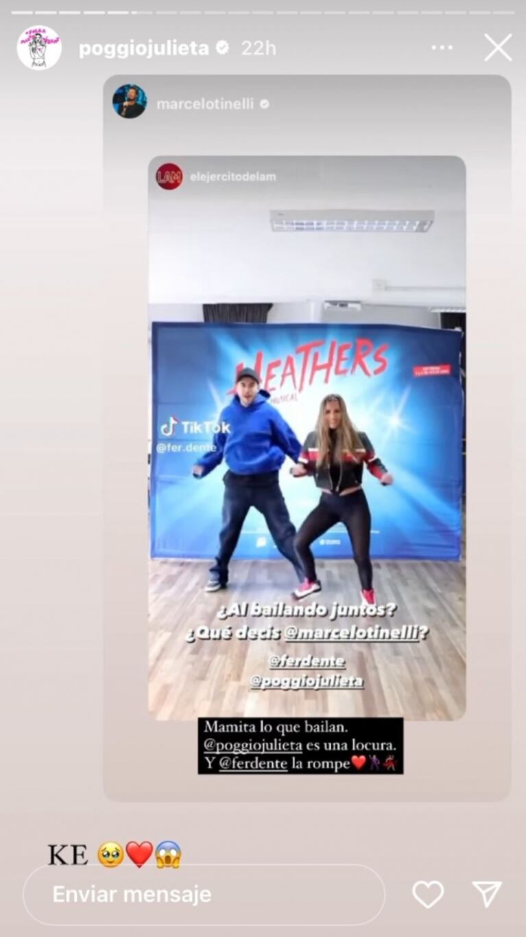 La divertida coreo de Julieta Poggio con Fer Dente para el musical Heathers: tremenda química