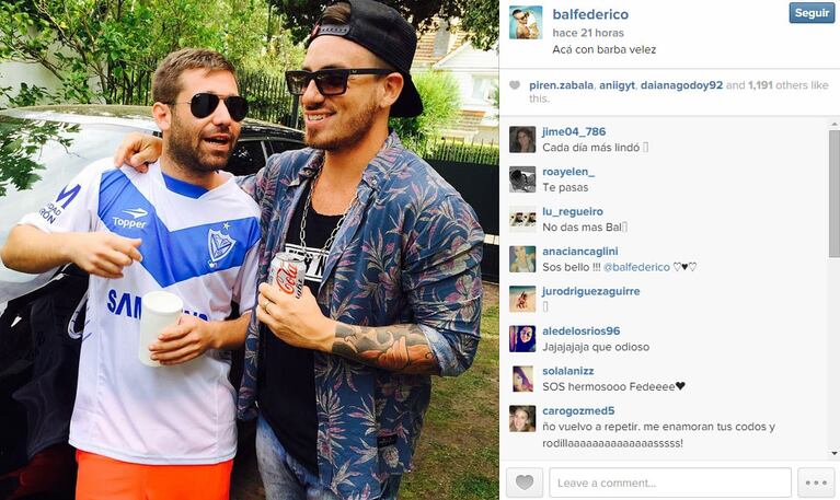 La divertida foto de Fede Bal, bromando con los rumores de romance con Barbie (Foto: Instagram)