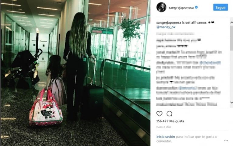 La divertida foto de Marley con la China Suárez en Jerusalem: "Los embarazados no paran de comer... el tema es que ella reparte las calorías con su bebé; las mías me quedan todas a mí"