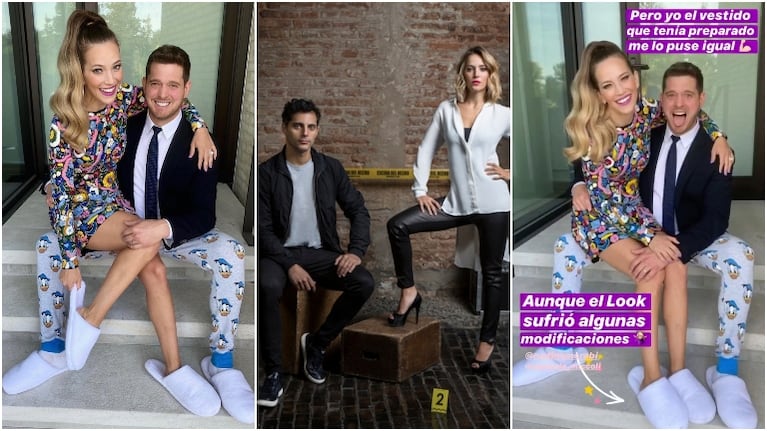 La divertida foto de Michael Bublé con Luisana Lopilato por el estreno de La corazonada (Fotos: Instagram y Web)