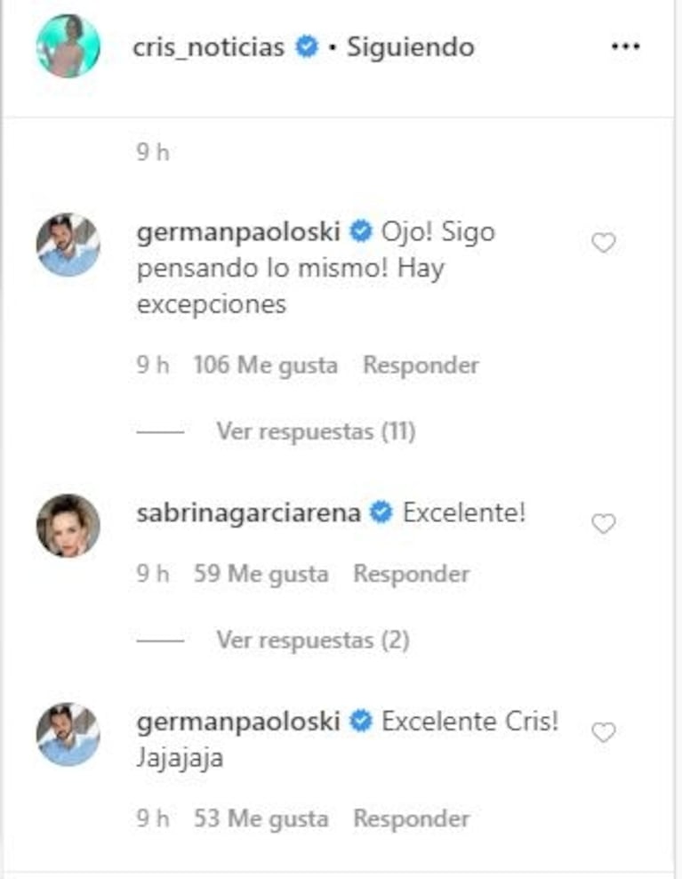 La divertida imitación de Cristina Pérez a Germán Paoloski, tras su crítica a los "famosos mayores" en TikTok