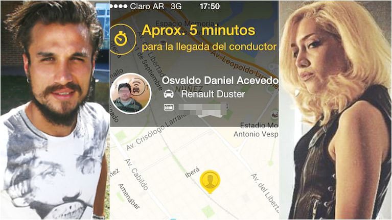 La divertida perlita de Militta Bora cuando pidió un taxi desde su celular (Web e Instagram)