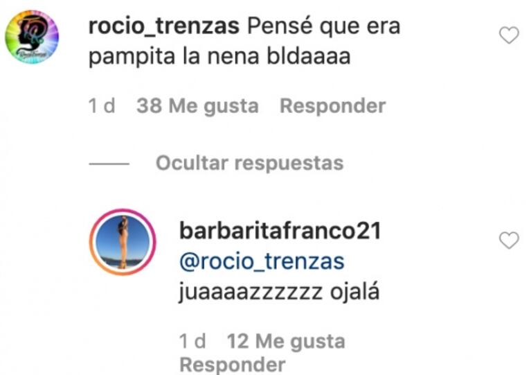 La divertida reacción de Barby Franco cuando la confundieron con Pampita en una foto retro: "¡Ojalá!"