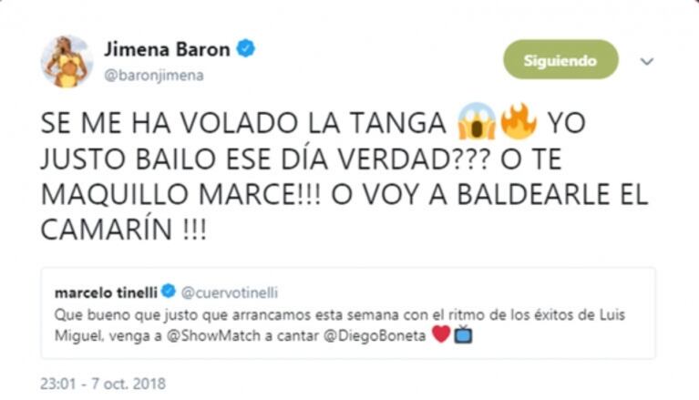 La divertida reacción de Jimena Barón ante la posibilidad de que Diego Boneta esté en ShowMatch