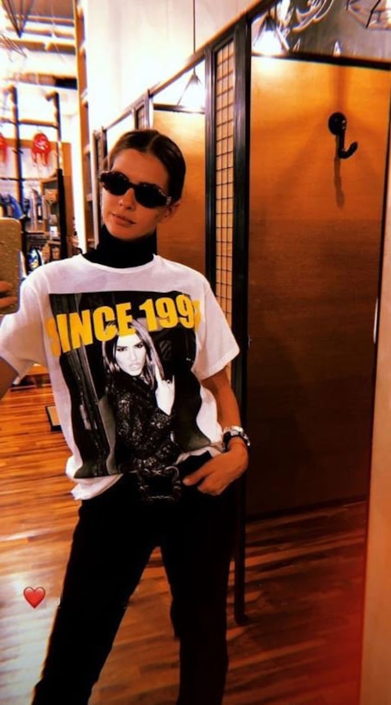 La divertida remera de China Suárez con la cara de Lali Espósito estampada