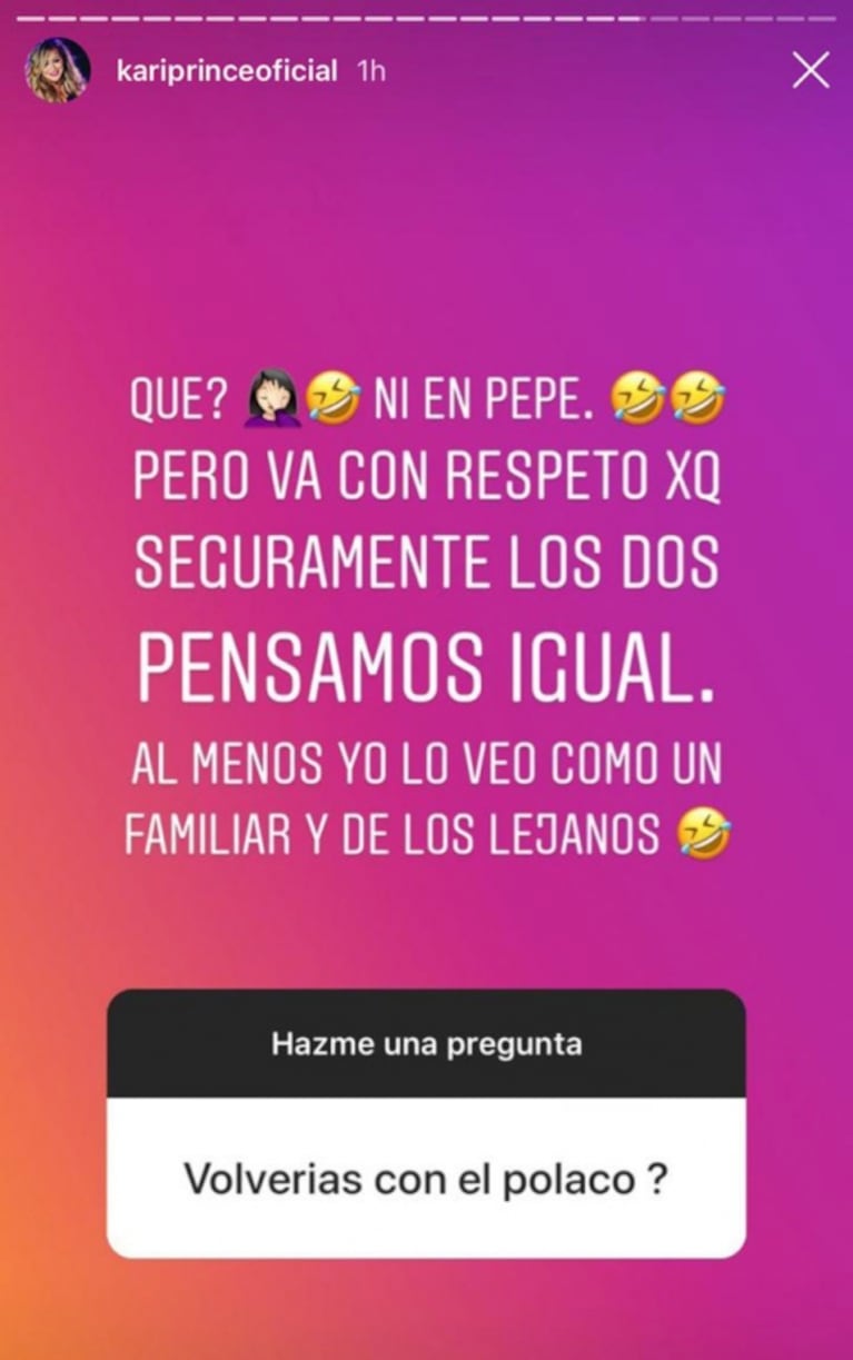 La divertida respuesta de la Princesita Karina cuando le preguntaron si volvería con El Polaco