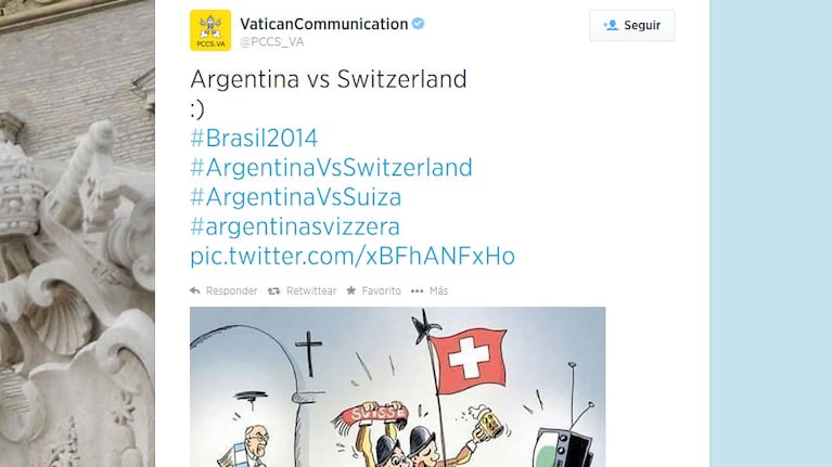 La divertida viñeta del papa Francisco con la Guardia Suiza. (Foto: @PCCS_VA)