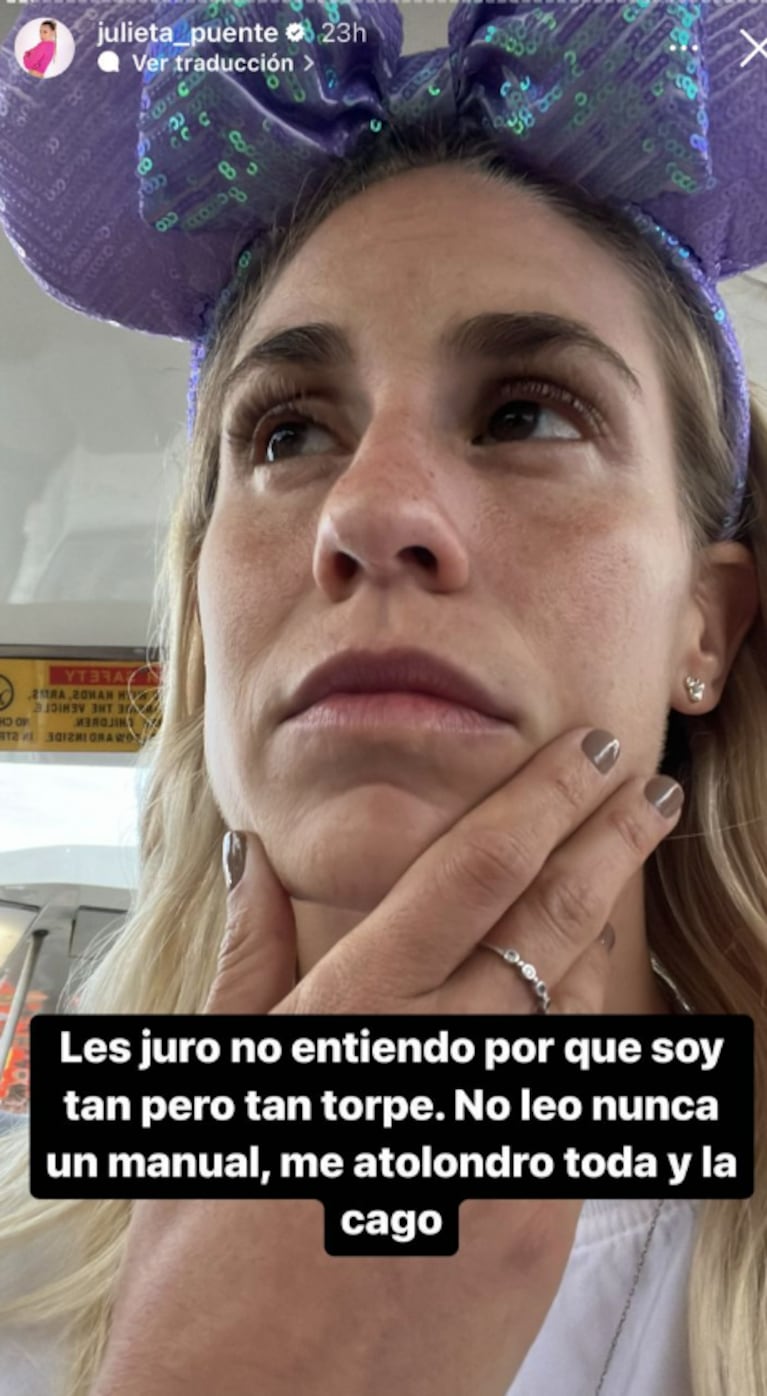 La dramática reacción de Julieta Puente con una cámara de fotos que le regaló su novio: "¿Por qué soy tan torpe?"