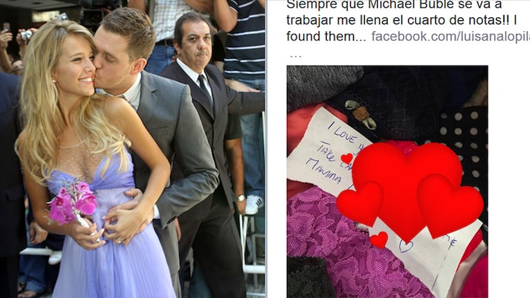 La dulce cartita de Michael Bublé a Luisana Lopilato: "Te amo mucho. Cuidá a nuestros nenes por mí mamá Lu"