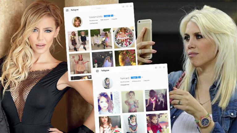La dulce coincidencia entre Evangelina y Wanda (Foto: Instagram y web) 