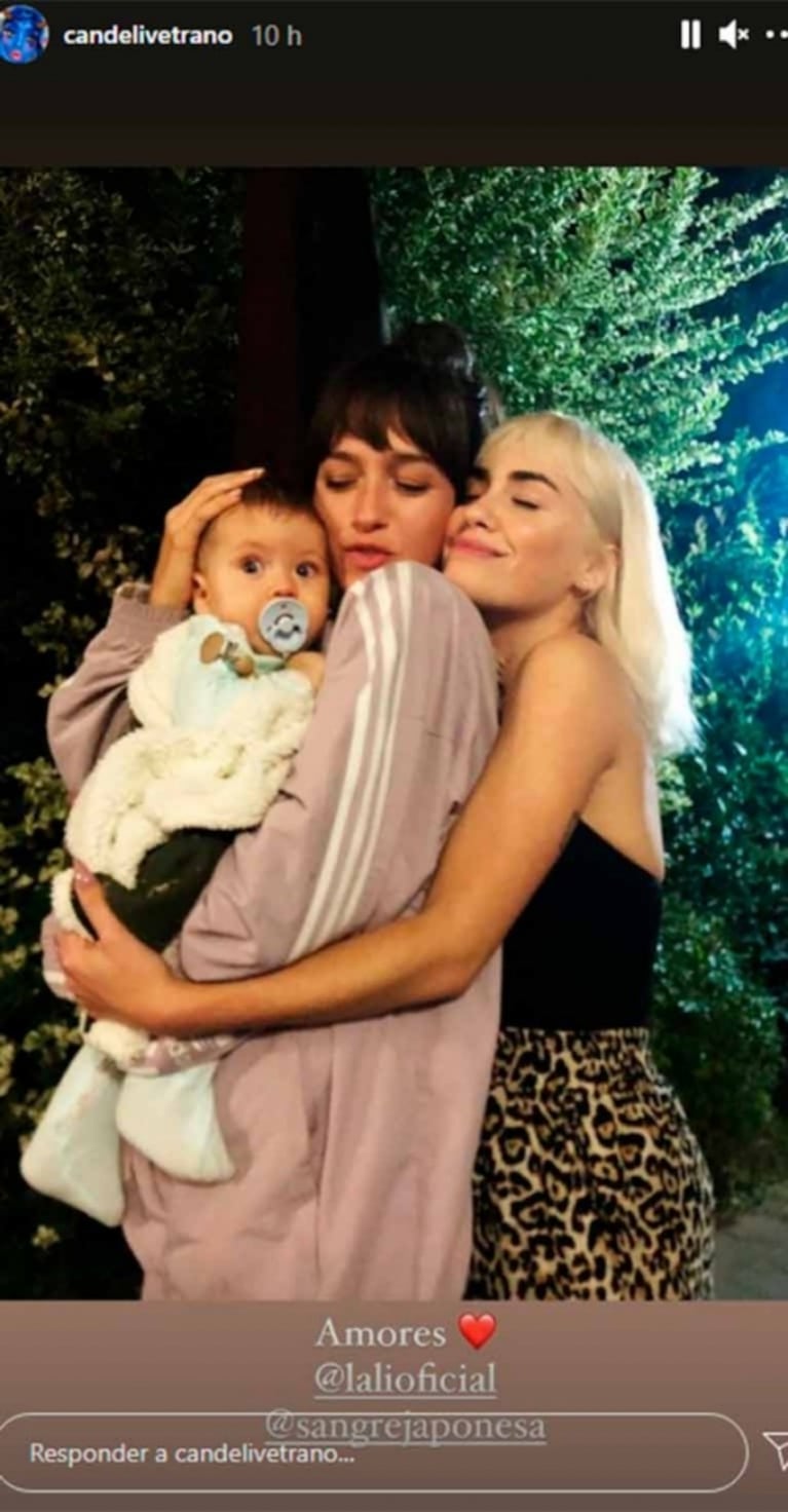 La dulce foto de Lali Espósito y Candela Vetrano con Amancio, el hijo de China Suárez: "Amores"