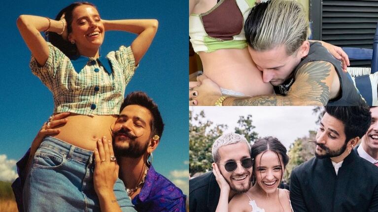 La dulce foto de Ricky Montaner, a puro mimo a la pancita de Evaluna tras confirmar que está embarazada (Fotos: Instagram)