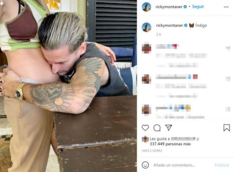 La dulce foto de Ricky Montaner mimando la pancita de Evaluna, embarazada de su primer hijo