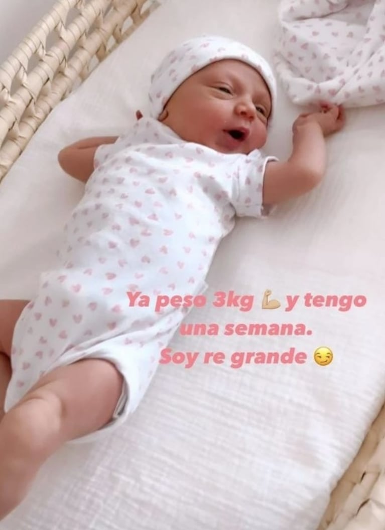 La dulce foto de Vita, la hija de Cande Ruggeri, a una semana de su nacimiento