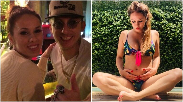 La dulce postal de Barby Silenzi contemplando su pancita, mientras espera a su primer hijo con el Polaco (Fotos: Web e Instagram)