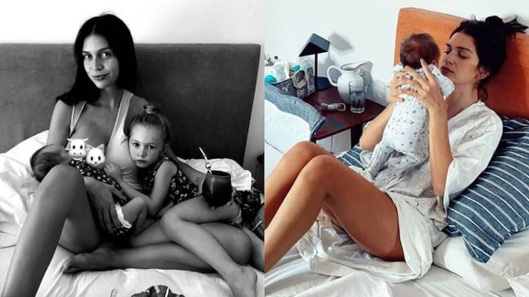La dulce postal de Zaira Nara con sus hijos haciendo cuarentena: Yo me quedo en casa