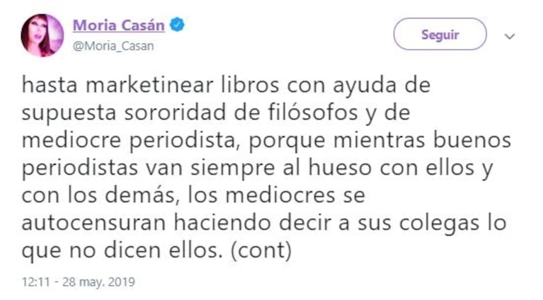 La dura respuesta de Moria Casán a Thelma Fardín: "Traten de no marketinear más el dolor"