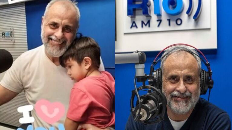 La emoción de Jorge Rial por la visita de su nieto Francesco Benicio a la radio.