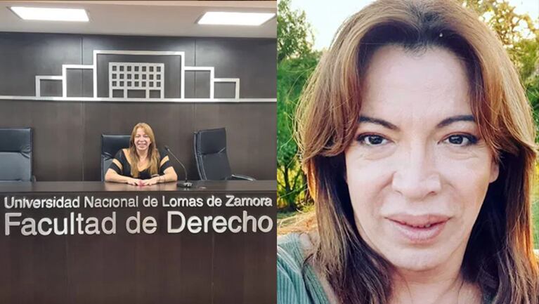 La emoción de Lizy Tagliani tras haber rendido bien un examen de Derecho.