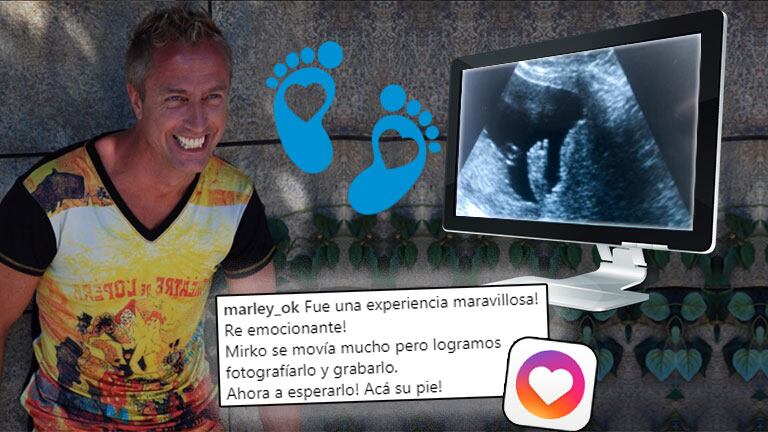 La emoción de Marley al presenciar por primera vez la ecografía de su bebé