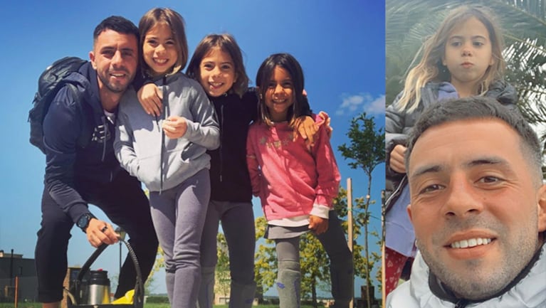 La emoción de Matias Defederico porque sus hijas empezaron a jugar al fútbol.