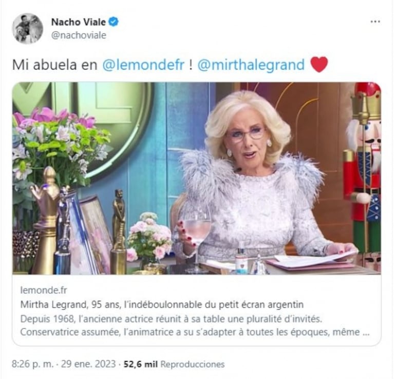 La emoción de Mirtha Legrand tras ser elogiada por Le Monde Diplomatique: "Lindísima nota"