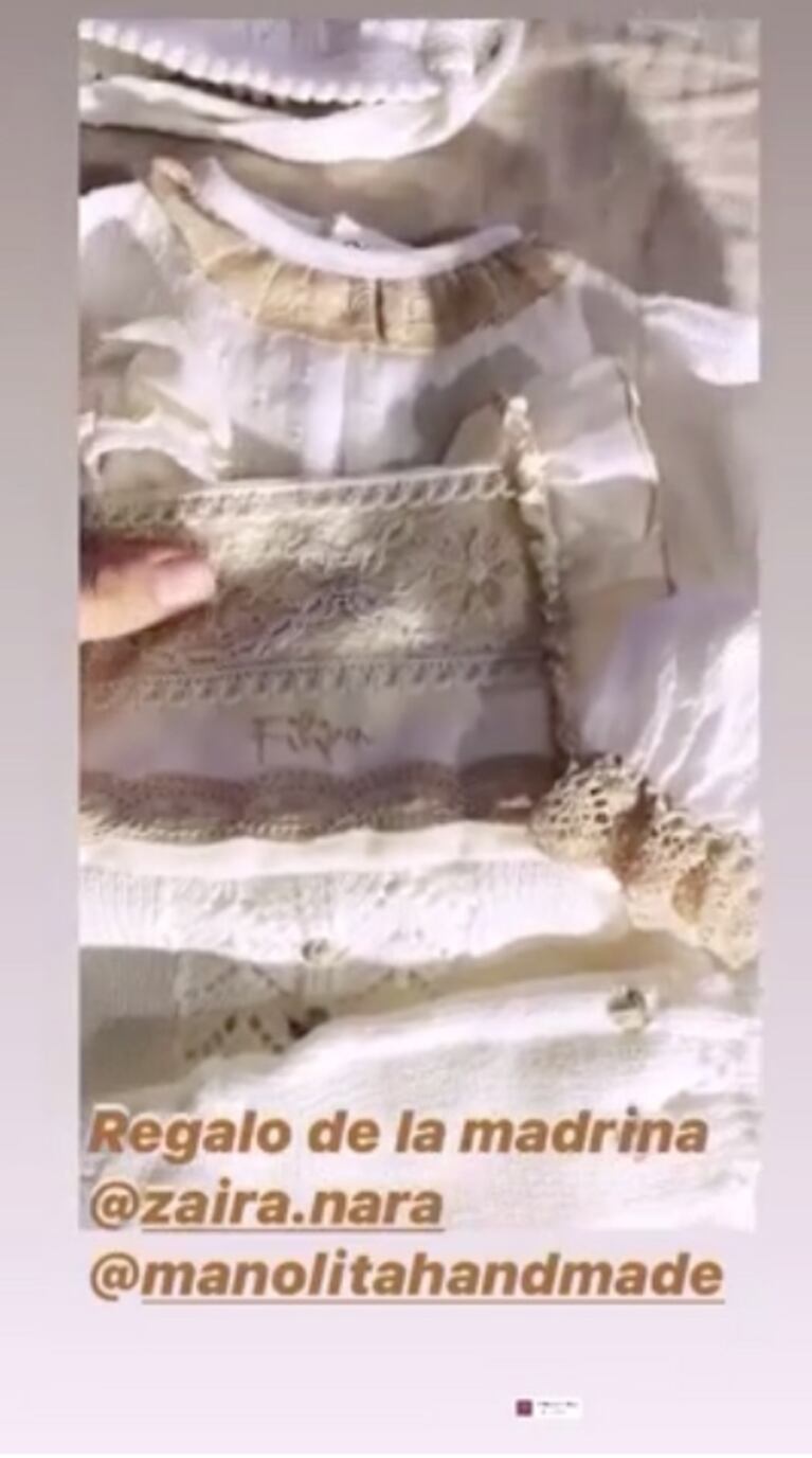 La emoción de Paula Chaves por el regalo top que Zaira Nara le hizo a Filipa: "Miren esto, ¡me vuelvo loca!"