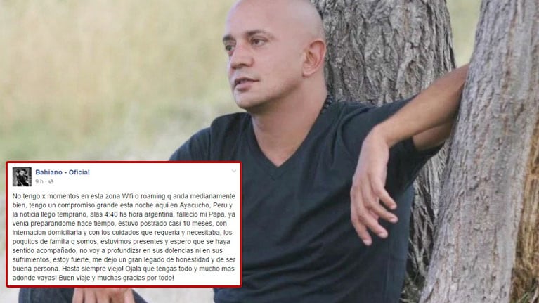 La emotiva carta de Bahiano tras la muerte de su papá (Foto: Web y Facebook)