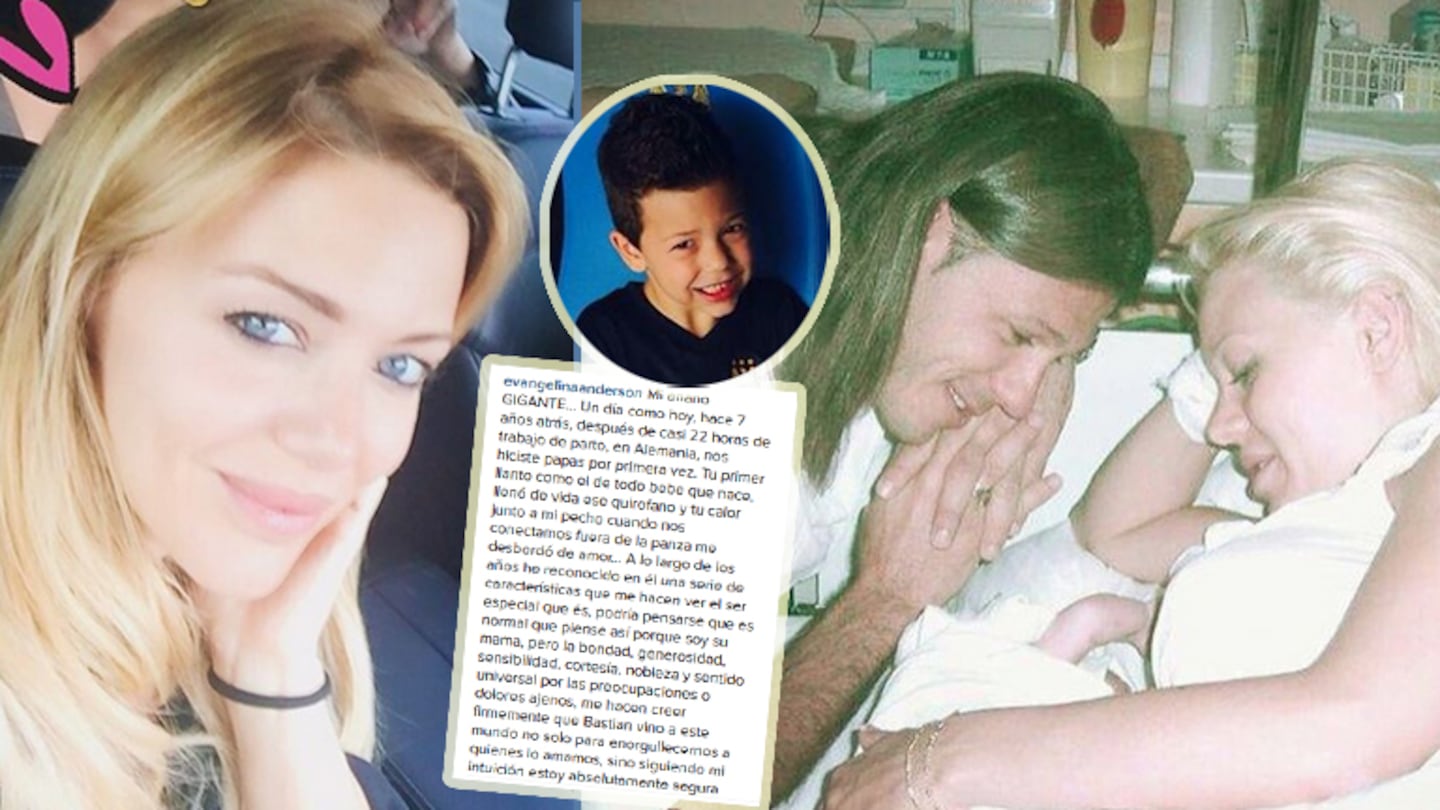 La emotiva carta de Evangelina Anderson a su hijo Bastian por su cumpleaños (Foto: Instagram)