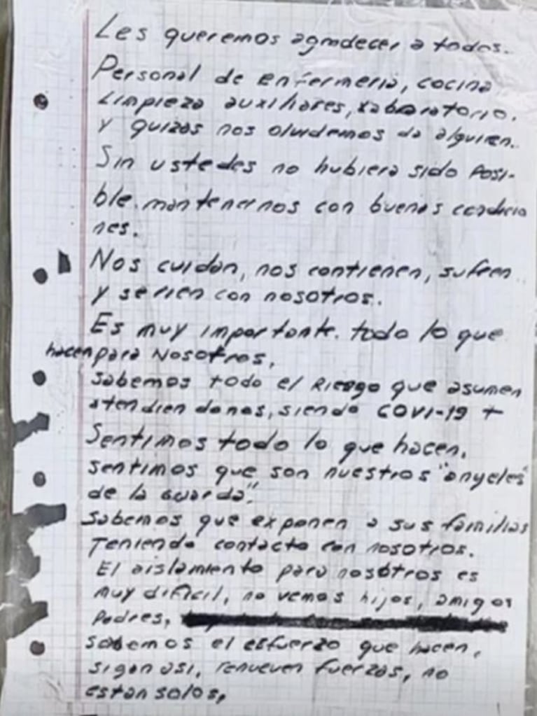 La emotiva carta de un paciente con coronavirus dedicada al personal de salud: "Son nuestros héroes"
