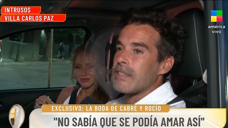 La emotiva declaración de Nicolás Cabré tras casarse con Rocío Pardo (Intrusos / América TV)