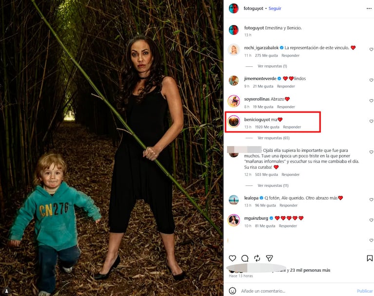 La emotiva foto con la que Alejandro Guyot despidió a Ernestina Pais tras el último adiós en Chacarita (Instagram)