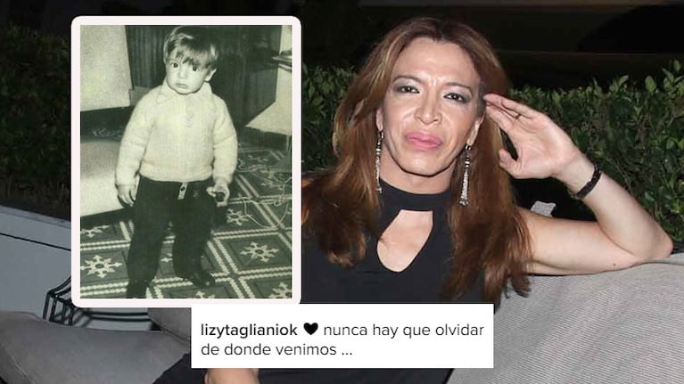 La emotiva foto de Lizy Tagliani de su niñez (Foto: Ciudad.com e Instagram)
