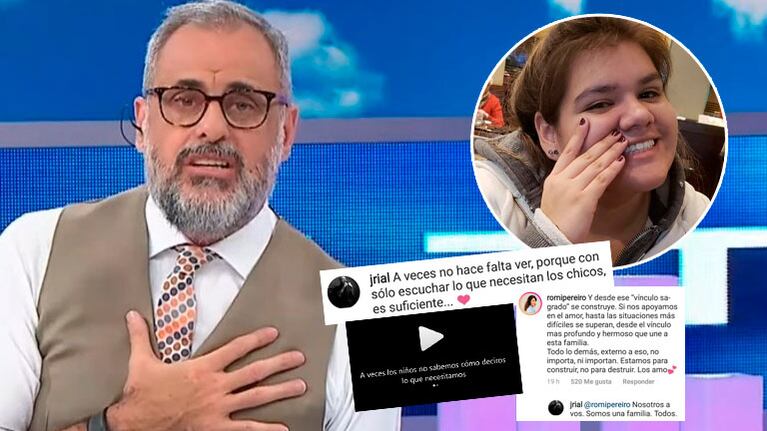 La emotiva reflexión de Jorge Rial sobre la familia, tras reconciliarse con su hija Morena