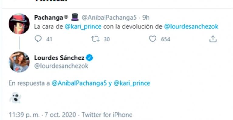 ¡La encaró! Picantísimo cruce de Karina con Lourdes Sánchez en Twitter durante el Cantando: "Estoy enfrente, ¿algo para decir?"