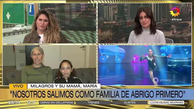 La entrevista a Mili de Arriba Argentinos (Foto: captura de eltrece).