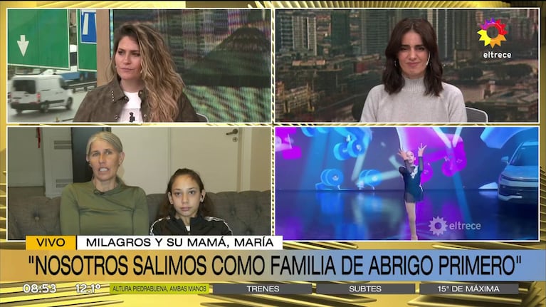 La entrevista de Arriba Argentinos a Mili (Foto: captura de eltrece).