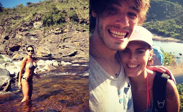 La "escapadita hippie" de Silvina Luna con su novio. (Fotos: Instagram)