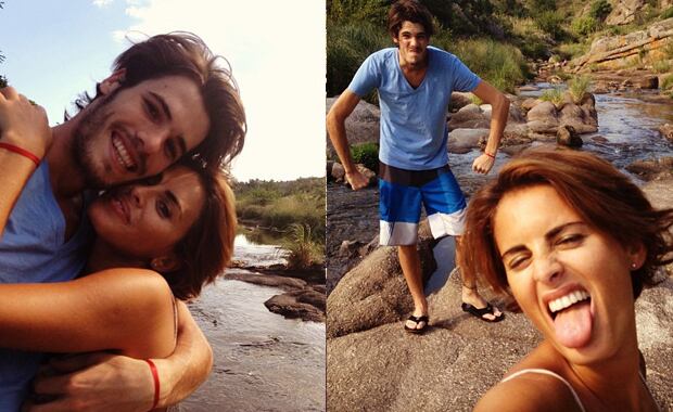 La "escapadita hippie" de Silvina Luna con su novio. (Fotos: Instagram)